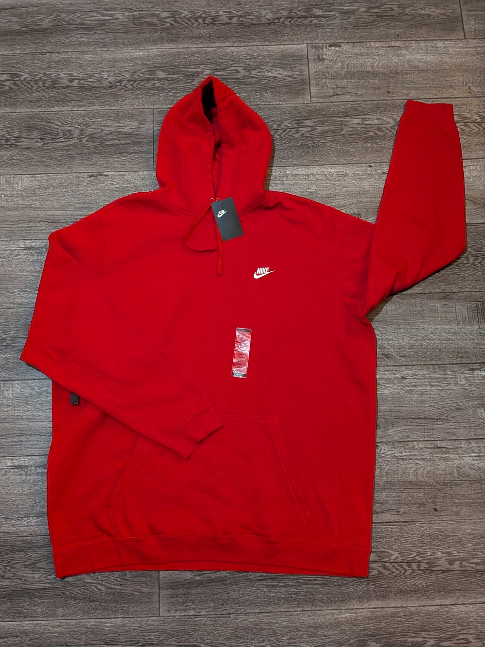 Nike Club Fleece Pullover Hoodie Mens 4XLT Red Big & Tall Sweatshirt NWT Brand